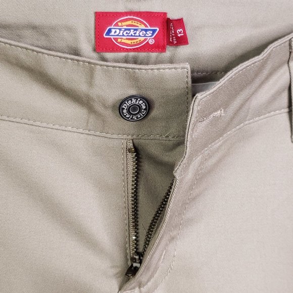 Dickies Girl Junior 5 Pocket Classic Skinny Low Rise Pants, Sz 13 Khaki, HH164 - Picture 6 of 9